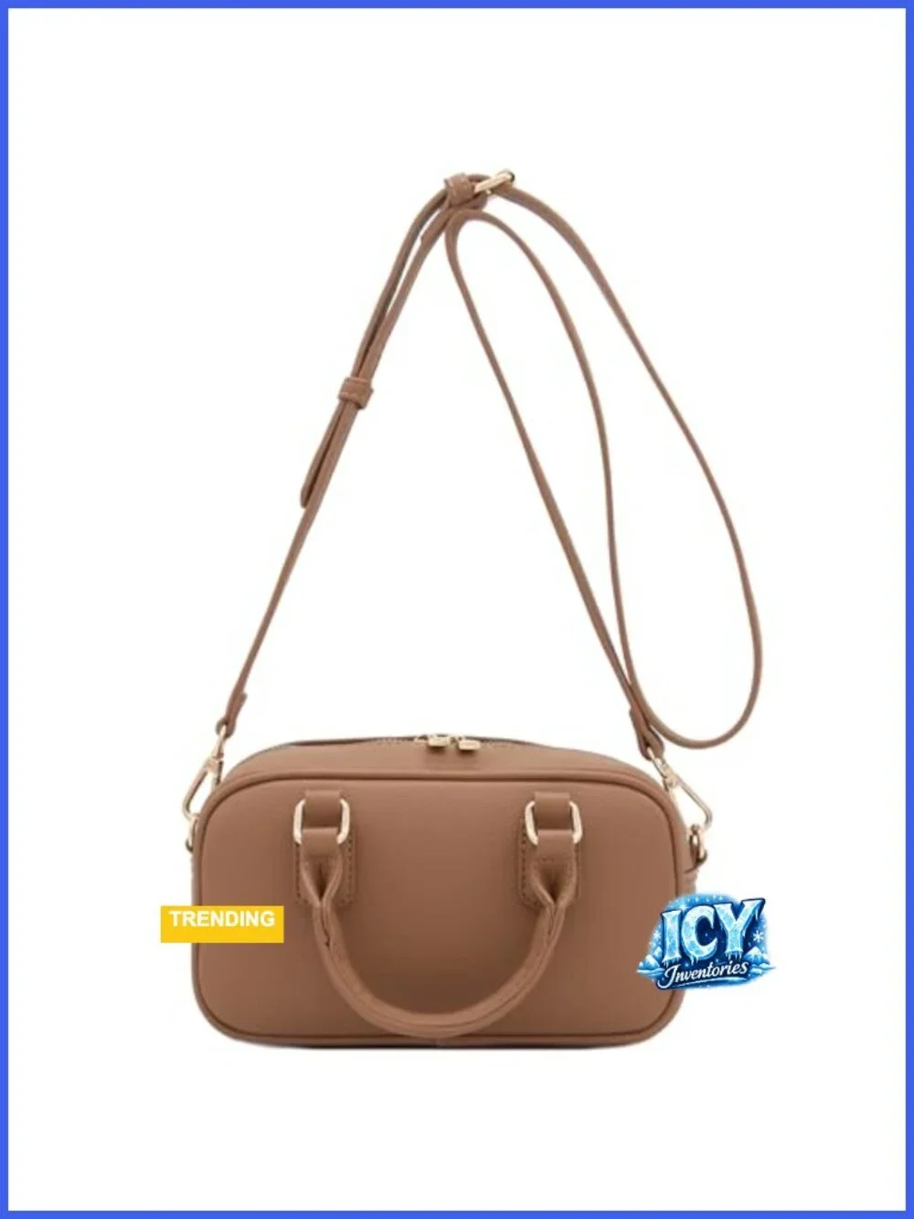 Mini PU Leather Satchel Purse Top Handle Crossbody Bag